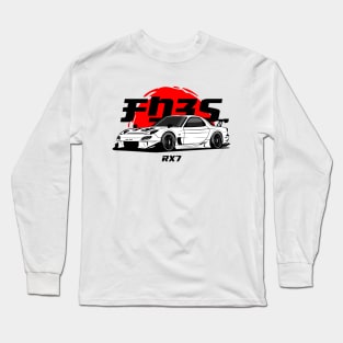 White RX 7 JDM Long Sleeve T-Shirt